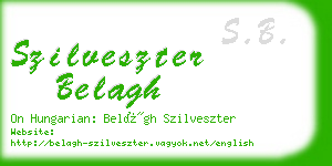 szilveszter belagh business card